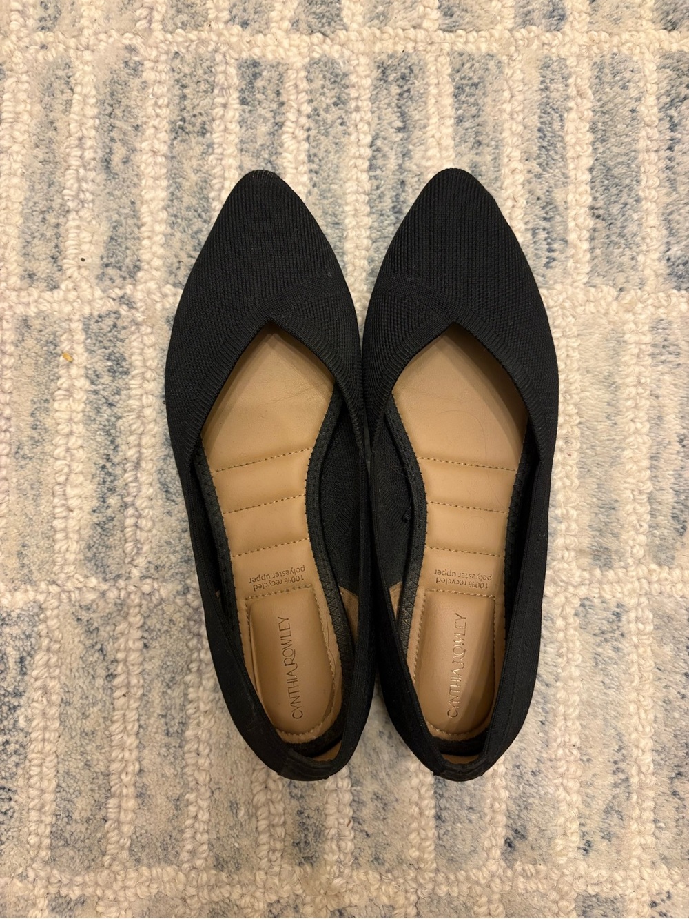 Cynthia Rowley Black Pointed-Toe Flats
